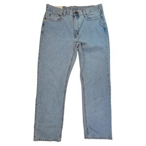 George Original Men Light Wash‎ Straight Leg Denim Jeans 34x30